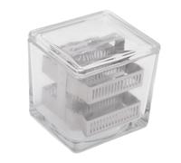 Fafeicy Jarra de Tinción de Vidrio con Tapa para Experimentos de Laboratorio Tanque de Colorante de Alta Transparencia para Tinte (30 toboganes de acero inoxidable)