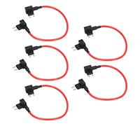 Fafeicy Juego de Adaptadores de Circuito para Agregar Automóvil, Accesorios de Fusible de Cuchilla APM Mini ATM de 12 V en Línea, Extremo Doble para Resolución de Problemas, con Longitud de Cable de