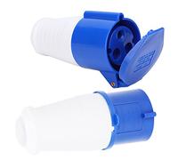 Fafeicy Juego de Conectores de Enchufe Industrial, Enchufe Monofásico de 3 Pines Resistente Al Agua IP44 para Productos Químicos, Aeropuertos, Industria 220-250 V 32 A