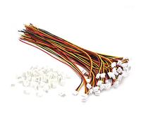 Fafeicy Juego de Conectores ZH 1.5 de 3 Pines Conector Hembra de PVC de Latón con Cable de 15 Cm 28 AWG y Enchufe Macho 100 Piezas para PCB Tira LED Robot Juguete Cargador de Batería