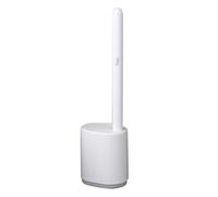 Fafeicy Juego de Escobilla de Baño Desechable, Limpiador de Plástico de 360 Grados con 8 Recambios para una Limpieza Profunda, Ideal para Uso en el Baño (Gris nórdico)