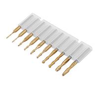 Fafeicy Juego de Fresas de 10 Piezas, Fresas de Punta Esférica Recubiertas de Titanio, Brocas de Corte Afiladas para Mecanizado CNC y Metalurgia