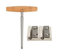 Fafeicy Juego de Herramientas para Violín, Hoja de Metal con de Madera, Escariador de Orificios para Clavijas Fácil de Usar para Violines 4/4 y 3/