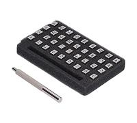 Fafeicy Juego Eficiente de Punzones con Estampado de Alfabeto, Acero de Aleación, Impresiones Claras con 26 Letras y 10 Números para Proyectos de Cuero