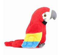 Fafeicy Juguete de Loro Parlante, Juguete Educativo de Felpa con Repetición de Discurso y Cabeza Agitada, Eléctrico para Niños de Algodón PP Suave, 7,87 X 3,54 Pulgadas para Niños Pequeños Que (Rojo)