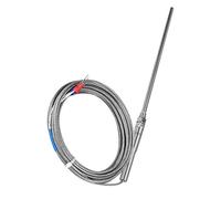 Fafeicy K Tipo de Termocoza de Tipo, Sensor de Temperatura 150 Mm de 5 Mm de Diámetro Respuesta Rápida 0-400 ℃ Con Conectores Terminales para Medición de Temperatura Industrial (5m)