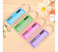 Fafeicy Kawaii Mini Calculadora con Calculadora de Energía Solar Portátil de Regla para Niños Color Aleatorio