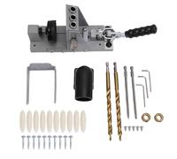 Fafeicy Kit con Portapiezas con Orificios con Adaptador de Vacío, Broca de 3/8 de Pulgada, Operación de un Solo Lado para Carpintería y Muebles DIY