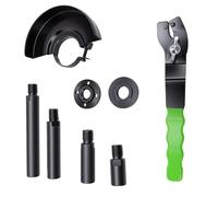 Fafeicy Kit de Accesorios para Amoladora Angular, 4 Ejes de Extensión, Llave Protectora, Tuercas con Reborde para Amoladora de 4-1/2 Pulgadas