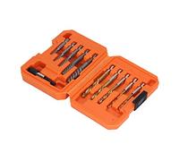 Fafeicy Kit de Extractor de Tornillos Herramienta Manual Juego de Extractores de Tornillos Dañados con Flauta en Espiral de 12 Piezas Hecho de Acero de Alta Velocidad 63-65 HRC para