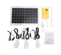 Fafeicy Kit de Generador de Panel Solar Generador de Energía Solar Monocristalino con Cable de Carga USB para Camping, Jardín, Respaldo en el Hogar, Uso Al Aire Libre