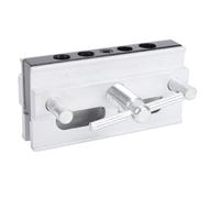 Fafeicy Kit de Plantilla de Pasador Autocentrante con Casquillos de Taladro para Carpintería Bloque Ajustable Herramienta de Guía de Taladro de Acero de Aleación de Aluminio para