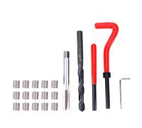 Fafeicy Kit de Reparación de Roscas, Kit de Inserción Helicoidal de Acero Inoxidable M9x1.5, Juego Completo de Reroscado para Restauración de Roscas Hembra