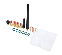 Fafeicy Kit de Soplete de Soldadura TIG Modelo WP-9 20 25, Material de Cobre, 21 Accesorios Esenciales, Corriente de Soldadura de 300 A para Proyectos Metálicos