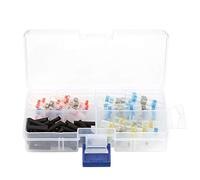 Fafeicy Kit de Tubos Termorretráctiles 100 Piezas, Funda de Poliolefina 2:1 con Caja Plástica de Almacenamiento para Protección de Aislamiento de Uniones Soldadas y Conectores de Cables