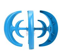 Fafeicy Kit de Turbina Eólica de 4 Aspas de 1200 W, Generación de Energía Resistente Al Calor, para Barco/cabina, Acero de Aleación/azul (12V)