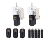 Fafeicy Kit Hotend, Cabezal de Impresión Integrado de Metal Completo con Boquilla de 0.4mm 0.6mm, Diseño de Ajuste a Presión, Impresión a 300°C, 3 Fundas de Silicona para Usuarios de