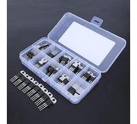 Fafeicy Kit Surtido de Transistores Reguladores de Voltaje, 50 Uds., 10 Valores, con Caja Transparente para Proyectos Electrónicos de Bricolaje