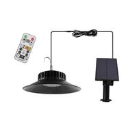 Fafeicy Lámpara con Energía Solar ABS Luz Colgante Dividida Ángulo de Iluminación de 360 ° Control Remoto IP65 para Patio Jardín Patio Camping Uso con 18 LED y Batería de 2000 MAh (1PC)