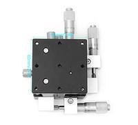 Fafeicy LD60-LM XYZ Plataforma de Recorte de Etapa Lineal Manual de 3 Ejes Mesa Deslizante de Aleación de Aluminio de 60 X 60 Mm para Medición Experimental óptica Ajuste Fino Desplazamiento