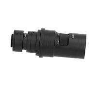 Fafeicy Lente de Microscopio con Montura C 10X 200X Lentes de Microscopio de Video Industriales con Zoom Continuo Ajustable con Aumento de 0.7 5X y Revestimiento Azul para Cámara HD USB