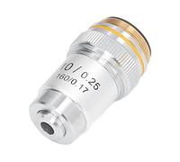 Fafeicy Lente Objetivo Acromática, Construcción de Latón, Objetivo de Microscopio de Alta Potencia 10X para una Experiencia Visual Mejorada en Educación e Investigación