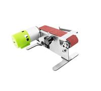 Fafeicy Lijadora de Banda Eléctrica Máquina Pulidora Máquina Rectificadora Lijadora Banco de Trabajo de ángulo Ajustable de 7 Velocidades de 1-45 ° (Enchufe europeo y con kit de accesorios estándar)