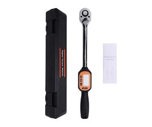 Fafeicy Llave Dinamométrica Digital con Pantalla Retroiluminada, | Captura de datos máximos y de seguimiento, alerta audible preestablecida, lectura de N.m kgf.cm lbf.ft lbf.in, oscilante