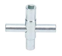 Fafeicy Llave Sillcock de 4 Vías, Llave de Rosca Cruzada 4 en 1 de Acero 45#, con Vástagos de 1/4 de Pulgada, 9/32 de Pulgada, 5/16 de Pulgada Y 11/32 de Pulgada, Sistema Británico