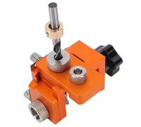 Fafeicy Localizador de Posicionamiento de Doble Orificio 3 en 1 Plantilla de Guía de Taladro para Carpintería Sujeción Ajustable 15-25 Mm para Ensamblaje de Muebles con Cerradura de