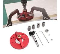 Fafeicy Localizador de Taladros, Localizador de Perforadores de Aleación de Aluminio con Guía de Taladro, Plantilla para Agujeros de 35 Mm para Perforación Vertical y Carpintería