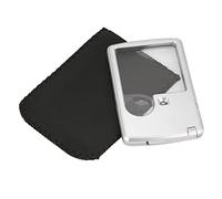 Fafeicy Lupa de Bolsillo 3X y 6X con Luz LED - Juego de Lupas Magnificadoras para Lectura, Trabajo Detallado y Manualidades con Estuche de Cuero Incluido