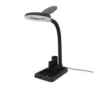Fafeicy Lupa LED con Luz Lupa Iluminada Regulable Brillo Ajustable Lámpara de Aumento con Cuello de Cisne Flexible 3 Temperaturas de Color Base Estable para Lectura Reparación Soldadura