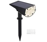 Fafeicy Luz de la Pared Solar, Lámpara de Césped Al Aire Libre con Brillo Ajustable, Luz de Cálculo de 500 Lm para el Patio del Jardín