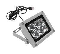 Fafeicy Luz de LED NEGRO de 405 Nm, Luz de Inundación Impermeable IP65 para Escenario de Fiesta Brillante y Curado de Resina, 6 Cuentas de Lámpara, Carcasa de Aluminio Fundido a P