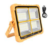 Fafeicy Luz de Trabajo Solar Portátil LED, 200W 7000mAh 15000LM 288 Cuentas LED 4 Modos Luz de Emergencia Recargable IP65, con USB y Carga Solar, para Camping Pesca Construcción Corte