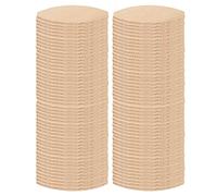 Fafeicy Madera Unión Al Tamaño de la Galleta, 100 Piezas de Galletas de Madera de Haya Sólido, Placas de Acoplamiento de Carpintería 47x15x4mm para Muebles de Bricolaje y Fabricación de (0#)