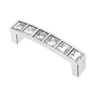 Fafeicy Manija de Cristal, Aleación de Zinc y Material de Cristal, Manija de Puerta de Gabinete Simple y Moderna, 73x20x13 Mm para Decoración del Hogar