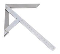 Fafeicy Medidor de ángulo Central, Buscador Central de 90 Grados de Acero Inoxidable con Escala para Carpintería y Mecanizado de Hardware, 150 X 130 Mm para Centrado y Marcado Cilíndrico