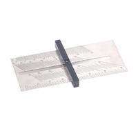 Fafeicy Medidor de Bisel Ajustable, Transportador de Regla Deslizante en Forma de T de Acero Inoxidable 304 con ángulo Ajustable, Escala de Grabado Profundo, Deslizamiento Estable, Usos Múltiples,