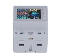 Fafeicy Medidor de Energía Inteligente WiFi BT con Pantalla LED, Monitor de Consumo de Energía 170-270V 63A para Uso Doméstico e Industrial