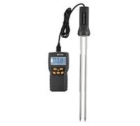 Fafeicy Medidor de Humedad de Grano con Medición de Trigo, Arroz Cáscara, | Carcasa ABS, Rango de Humedad de 2 a 30%, Temperatura de -10 a 60 °C, Sonda de 12,05 Pulgadas, LCD de 2,3 Pulgadas con