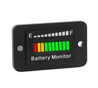 Fafeicy Medidor de Monitoreo de Batería LED, Indicador de Batería LED 3 Columnas de Luz 12 V 24 V 48V 60 72V IP65 Impermeable Alta Precisión para el Recortador de la Hoja