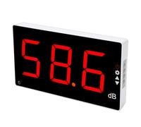 Fafeicy Medidor de Nivel de Sonido de Pared, Medidor de Decibelios Digital de DB con Alarma de Pantalla LCD de 3 Pulgadas para Aula y Oficina