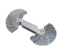 Fafeicy Medidor de Paso de Rosca, Medidor de Paso de Tornillo de Acero Inoxidable, 55 y 60 Grados, 58 Cuchillas con Dispositivo de Bloqueo, Herramienta de Medición de Rosca Métrica para Maquinistas de
