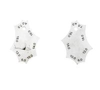 Fafeicy Medidor de Soldadura de Acero, Herramienta de Regla de Bolsillo de Acero Inoxidable para Inspección de Costuras, Medir el Espesor de la Soldadura de Filete y el Tamaño del Pie para Soldadores