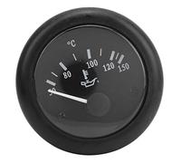 Fafeicy Medidor de Temperatura de Aceite de 52 Mm, Construcción de Plástico, Fácil Instalación para Generadores y Maquinaria, Rango de Medición 50-150 Celsius (DC24V)