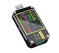 Fafeicy Medidor de Voltaje USB Probador de Amperímetro USB con Sensor de Gravedad Pantalla Abatible Pantalla de 5 a 6 Dígitos para Resistencia del Cable Marcador Electrónico Lectura de (FNB48)