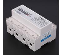 Fafeicy Medidor Inteligente, Medidor de Potencia Electrónico Trifásico DTM125S con Indicador LED, Medición de Dirección CA para 3x220V/380V 50Hz, 3x20(80) A, Instalación Tipo Riel, Nivel de