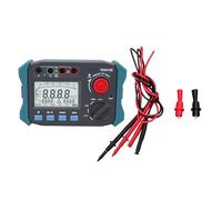 Fafeicy Megóhmetro Digital de 2500 V 0,10 MΩ-100,0 GΩ Probador de Resistencia de Aislamiento LCD Retroiluminado con Recuperación de Datos para Mantenimiento de Equipos Eléctricos